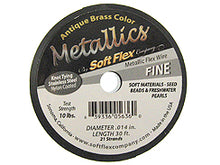 Load image into Gallery viewer, 30 Feet - Soft Flex .014 inch FINE 21 Strand Wire  Antique Brass - BeadPrism