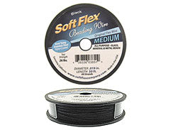 30 Feet - Soft Flex .019 inch MEDIUM 49 Strand Wire  Black - BeadPrism