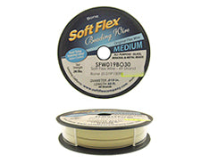 30 Feet - Soft Flex .019 inch MEDIUM 49 Strand Wire  Bone - BeadPrism