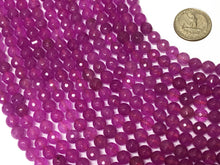 Load image into Gallery viewer, 8mm Light Purple Agate Faceted Round Gemstone Beads 15" strand Bodacious 48 Beads Purple - SJA199 - BeadPrism