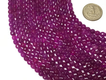 Load image into Gallery viewer, Fuchsia Jade Round Faceted 6mm Purple Gemstone Round Beads Bodacious Full Strand 15 Inch - SJA200 - BeadPrism