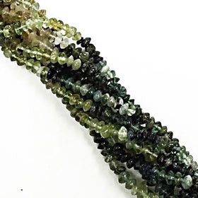 25% OFF 2.5mm Natural GreenTourmaline Faceted Rondell Beads 15 inch strand (SKU# 150) - BeadPrism