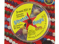 25 Meters - 0.8mm Round Stretch Magic Elastic Cord  CLEAR - BeadPrism