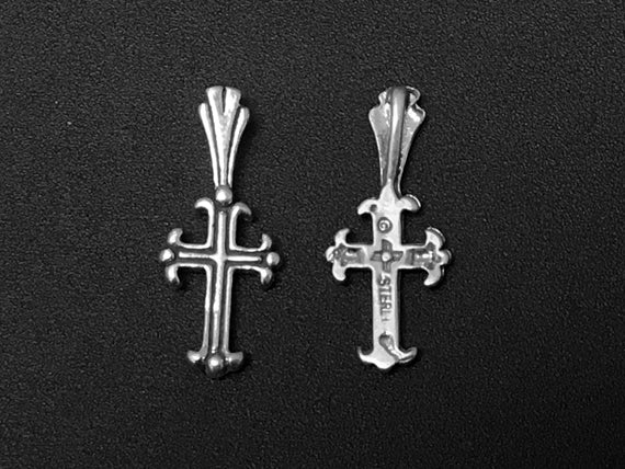 Cross Charm 22mm, Sterling Silver Charms, religious charms, christian charms, cross charms - SP105 - BeadPrism