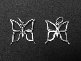Butterfly Charm 16mm, Sterling Silver Charms, animal charms, insect charm, Butterfly charms - SP106 - BeadPrism