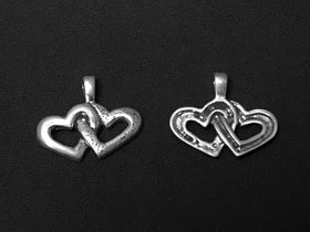 Heart Charm 17.5mm, Sterling Silver Charms, Love Charms, Mothers Day Gift - SP130 - BeadPrism