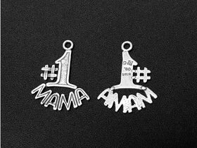 Number 1 Mama Charm 22mm, Sterling Silver Charms, mothers day gift, #1 Mama charms - SP201 - BeadPrism