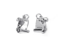 Load image into Gallery viewer, Unscrolled Diploma Charm 17.5mm, Sterling Silver Charms, Graduation Gift, Diploma charms - SP263 - BeadPrism