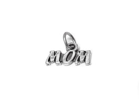 Mom Charm Sterling Silver 8.5mm, Sterling Silver Charms, Mothers Day Gift - SP388 - BeadPrism