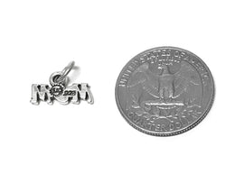 Mom Charm Sterling Silver 8.5mm, Sterling Silver Charms, Mothers Day Gift - SP388 - BeadPrism