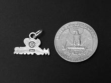 Load image into Gallery viewer, Mothers Day Necklace, Sterling Silver God Mother Charm with Rhodium Plated Sterling Silver 0.9mm Stamped 925 Italy Finish Box Chain Necklace