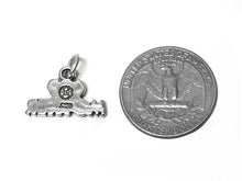 Load image into Gallery viewer, Mothers Day Necklace, Sterling Silver God Mother Charm with Rhodium Plated Sterling Silver 0.9mm Stamped 925 Italy Finish Box Chain Necklace