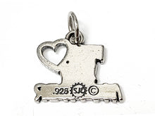 Load image into Gallery viewer, Mothers Day Necklace Sterling Silver We Love You Mother Charm with Rhodium Plated Sterling Silver 0.9mm Stamped 925 Italy Finished Box Chain