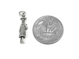 Girl Graduation Charm 26mm, Sterling Silver Charms, Graduation Gift, Girl Graduation charms - SP742 - BeadPrism