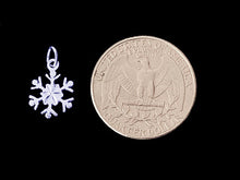 Load image into Gallery viewer, 1 Pair Sterling Silver Snowflake Earrings 10.5mm .925 Sterling Silver Snowflake Charms - SP933