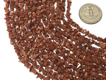 Load image into Gallery viewer, Goldstone chip bead strand, Stones measure approximately 3 X 5mm each - Spc16Gold - BeadPrism