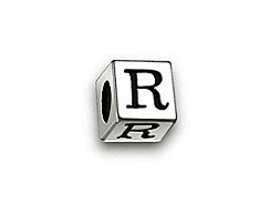 4.5mm Sterling Silver Letter Bead R