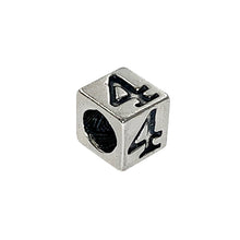 Load image into Gallery viewer, 7mm Sterling Silver Number Bead or Block 4