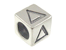 Load image into Gallery viewer, 7mm Sterling Silver Greek Letter Bead or Alphabet Block Delta