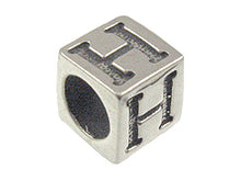 Load image into Gallery viewer, 7mm Sterling Silver Greek Letter Bead or Alphabet Block Eta