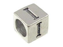 Load image into Gallery viewer, 7mm Sterling Silver Greek Letter Bead or Alphabet Block Iota