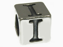 Load image into Gallery viewer, 7mm Sterling Silver Letter Bead Alphabet Block I