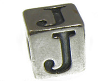 Load image into Gallery viewer, 7mm Sterling Silver Letter Bead Alphabet Block J