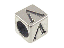 Load image into Gallery viewer, 7mm Sterling Silver Greek Letter Bead or Alphabet Block Lambda