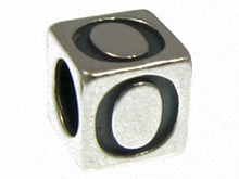 Load image into Gallery viewer, 7mm Sterling Silver Letter Bead Alphabet Block O