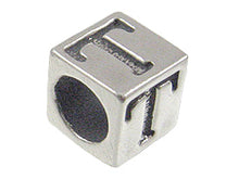 Load image into Gallery viewer, 7mm Sterling Silver Greek Letter Bead or Alphabet Block Tau
