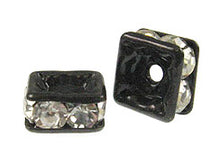 Load image into Gallery viewer, Crystal 4mm Black Plated - Squaredelles Swarovski