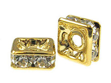 Load image into Gallery viewer, Crystal 8mm Gold Plated - Squaredelles Swarovski