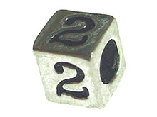 Load image into Gallery viewer, 4.8mm Sterling Silver Number 2