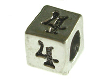 Load image into Gallery viewer, 4.8mm Sterling Silver Number 4