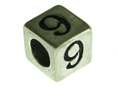 4.8mm Sterling Silver Number 9