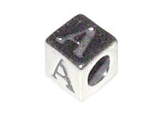 Load image into Gallery viewer, 4.8mm Sterling Silver Letter Bead A