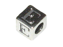 Load image into Gallery viewer, 4.8mm Sterling Silver Letter Bead E