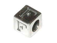 Load image into Gallery viewer, 4.8mm Sterling Silver Letter Bead F