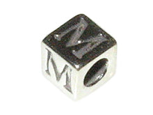 Load image into Gallery viewer, 4.8mm Sterling Silver Letter Bead M
