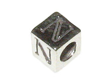 Load image into Gallery viewer, 4.8mm Sterling Silver Letter Bead N