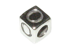 Load image into Gallery viewer, 4.8mm Sterling Silver Letter Bead O