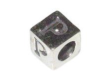Load image into Gallery viewer, 4.8mm Sterling Silver Letter Bead P