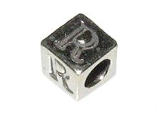 Load image into Gallery viewer, 4.8mm Sterling Silver Letter Bead R