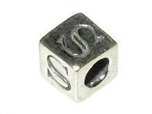 Load image into Gallery viewer, 4.8mm Sterling Silver Letter Bead S