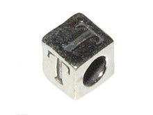 Load image into Gallery viewer, 4.8mm Sterling Silver Letter Bead T