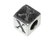 Load image into Gallery viewer, 4.8mm Sterling Silver Letter Bead X