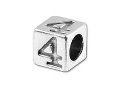 5.5mm Sterling Silver Number 4