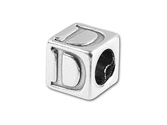 5.5mm Sterling Silver Letter D