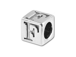 5.5mm Sterling Silver Letter F