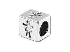 Girl - 5.5mm Sterling Silver Symbol